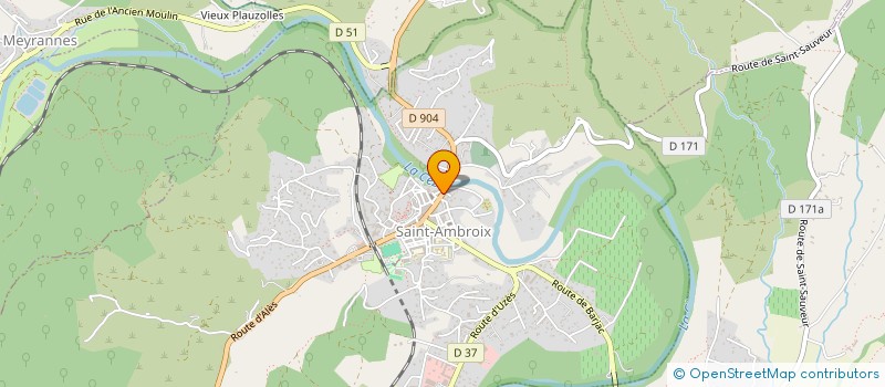 localisation de l'entreprise B.G.M.  SAINT-AMBROIX