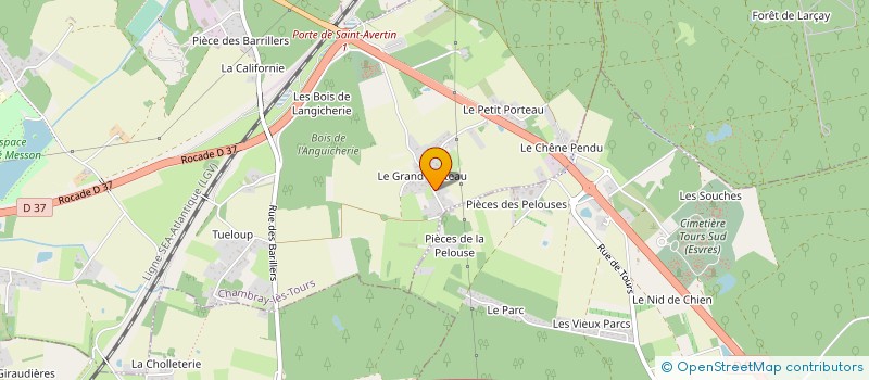 localisation de l'entreprise B.G.M. ORGANISATION  CHAMBRAY-LES-TOURS