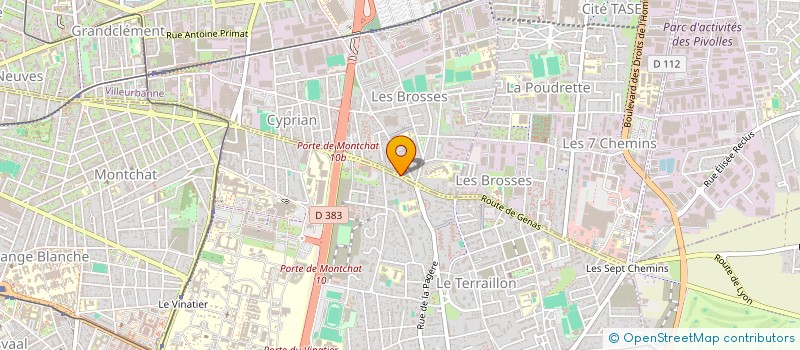 localisation de l'entreprise B.G.N. SARL  VILLEURBANNE