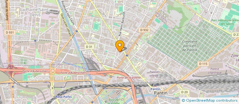 localisation de l'entreprise B. G. NAT à AUBERVILLIERS