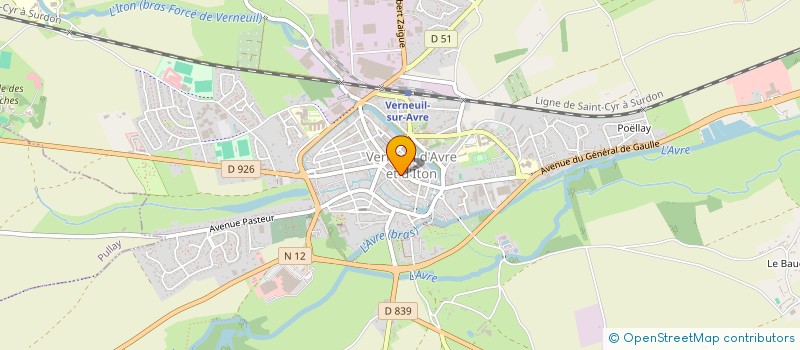 localisation de l'entreprise B.G.P.I  VERNEUIL D'AVRE ET D'ITON