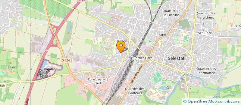 localisation de l'entreprise B.G.T à SELESTAT