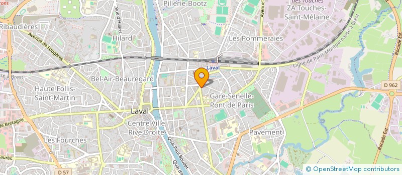 localisation de l'entreprise B.G. TRAITEUR à LAVAL