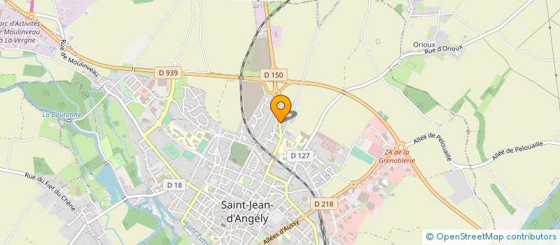 localisation de l'entreprise B. GRANDON  SAINT-JEAN-D'ANGELY