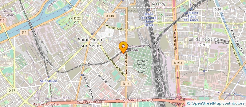 localisation de l'entreprise B-GROUP à SAINT-OUEN-SUR-SEINE
