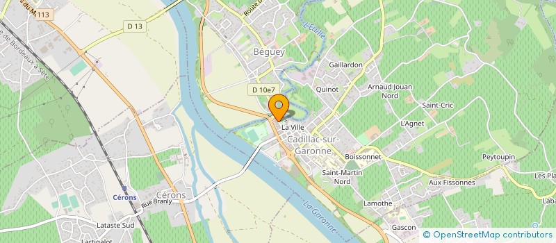 localisation de l'entreprise B & H à CADILLAC-SUR-GARONNE