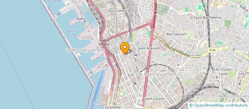localisation de l'entreprise B.H.  MARSEILLE