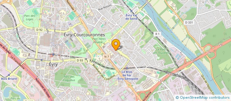localisation de l'entreprise B&H à EVRY-COURCOURONNES