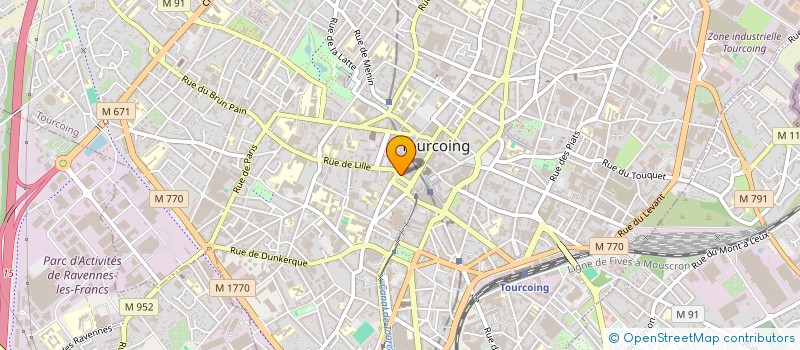 localisation de l'entreprise B & H ASSOCIES à RONCQ