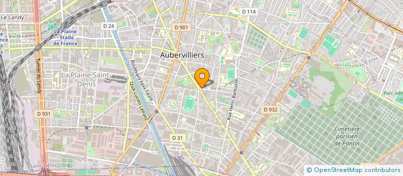 localisation de l'entreprise B.H.B  AUBERVILLIERS