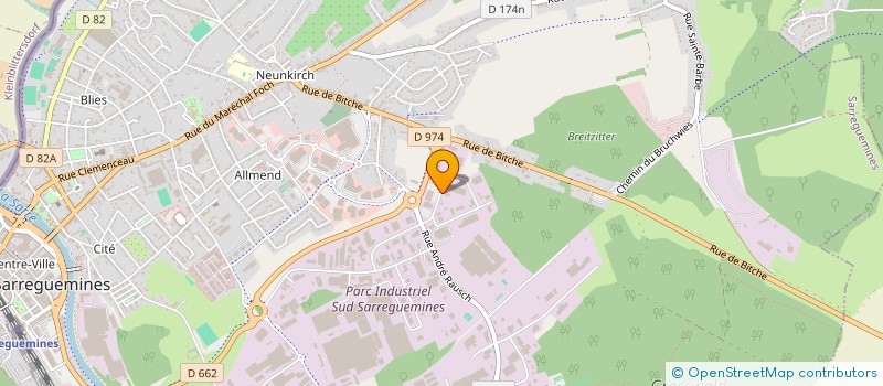 localisation de l'entreprise B H ELECTRICITE à SARREGUEMINES