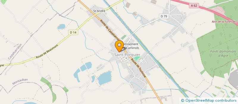 localisation de l'entreprise B.H.J. TRANSPORTS  SAINT-PORQUIER