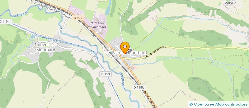 localisation de l'entreprise B&H JOLY à FAIN-LES-MONTBARD