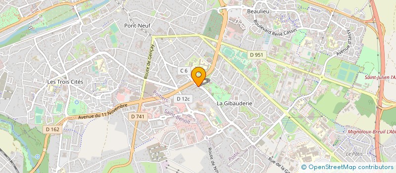 localisation de l'entreprise B.H.M  POITIERS