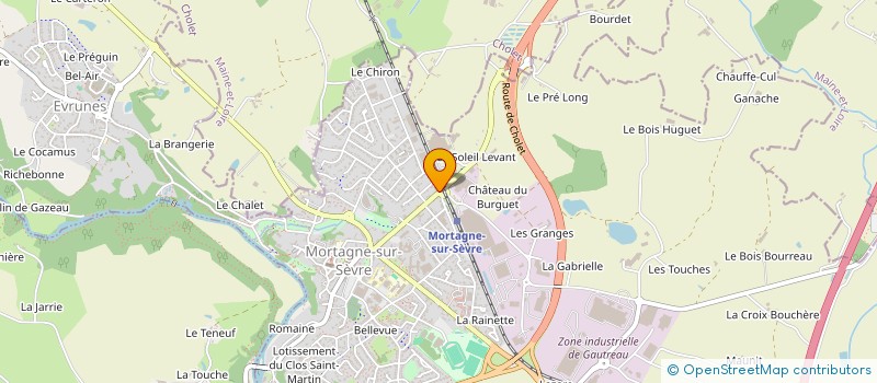 localisation de l'entreprise B.H.M.F à MORTAGNE-SUR-SEVRE
