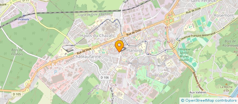 localisation de l'entreprise B.H MONDIAL à BESANCON