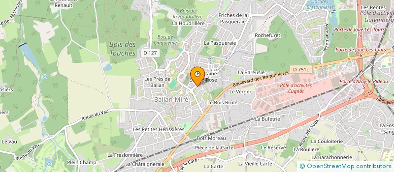 localisation de l'entreprise B.H.O. (BATIR-HARMONISER-ORGANISER) à BALLAN-MIRE