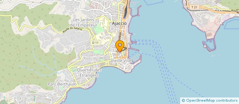 localisation de l'entreprise B.H.R. AUDITS & DISTRIBUTIONS à AJACCIO