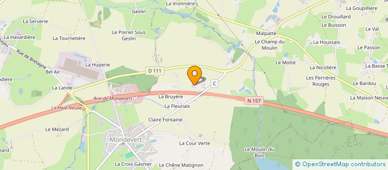 localisation de l'entreprise B.H.S.  BATZ  MONDEVERT