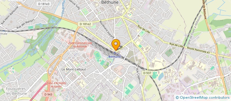 localisation de l'entreprise B HOTEL  BETHUNE