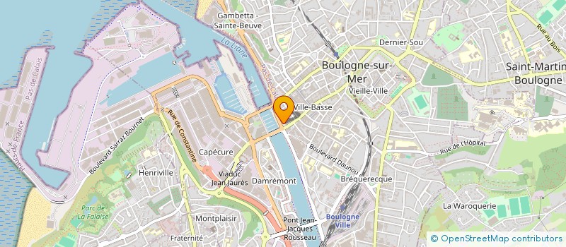 localisation de l'entreprise B.I  BOULOGNE-SUR-MER