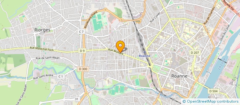 localisation de l'entreprise B.I. BAT à ROANNE