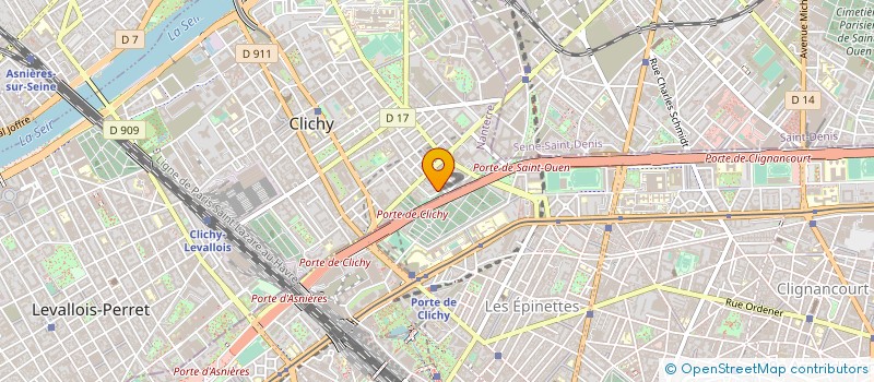 localisation de l'entreprise B.I COMMUNICATION à CLICHY
