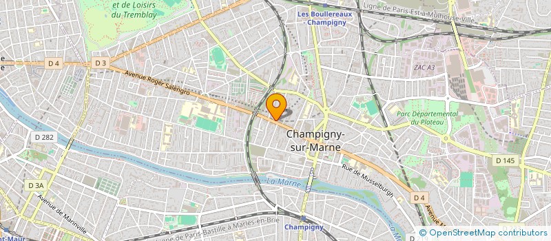localisation de l'entreprise B.I. FOOD à CHAMPIGNY-SUR-MARNE