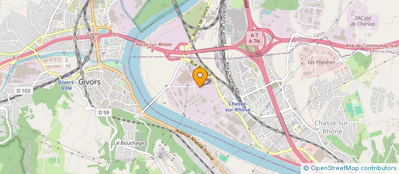 localisation de l'entreprise B.I.G à CHASSE-SUR-RHONE