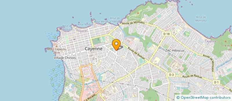 localisation de l'entreprise B.I.G.S  CAYENNE