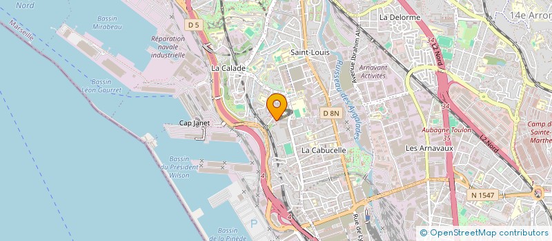 localisation de l'entreprise B.I.L.A à MARSEILLE