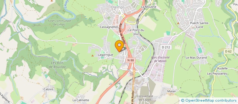 localisation de l'entreprise B.I.M.  OLEMPS