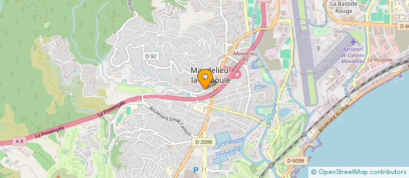 localisation de l'entreprise B.I.M.E.X à MANDELIEU-LA-NAPOULE