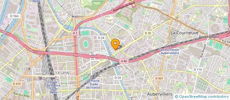 localisation de l'entreprise B.I.M SERVICES  AUBERVILLIERS