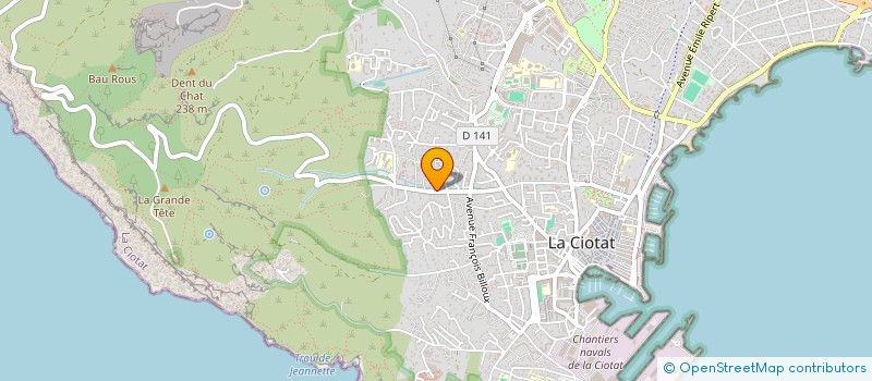 localisation de l'entreprise B.I. SERVICE à LA CIOTAT