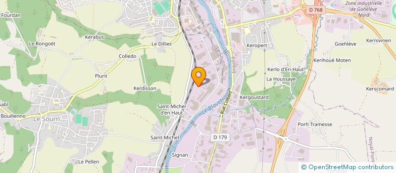 localisation de l'entreprise B.I. SERVICES à PONTIVY