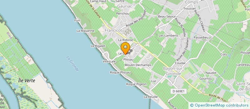 localisation de l'entreprise B.I TP  SAINT-SEURIN-DE-BOURG