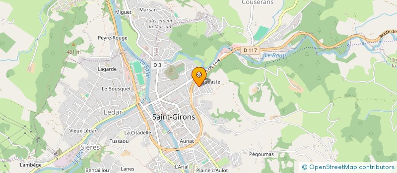 localisation de l'entreprise B IMMO à SAINT-GIRONS