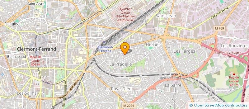 localisation de l'entreprise B-IMMO  CLERMONT-FERRAND