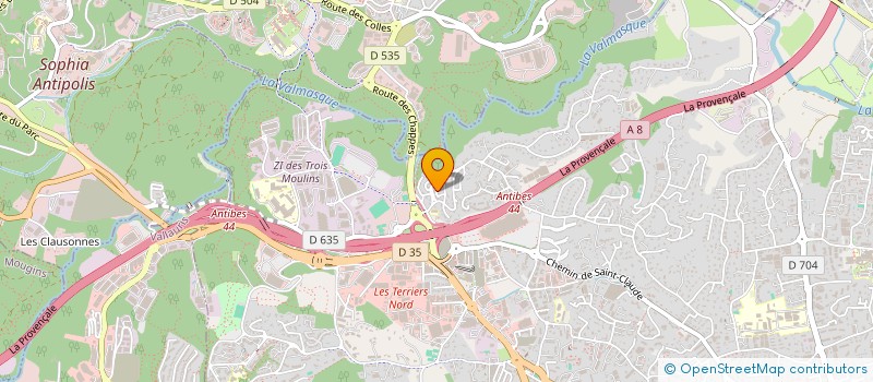 localisation de l'entreprise B IMMO CONCEPT à ANTIBES