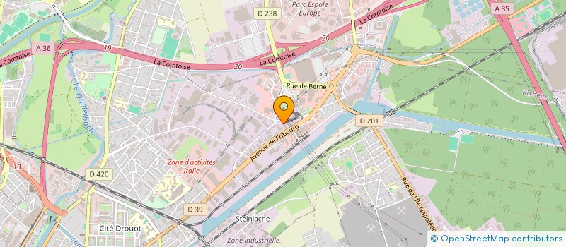 localisation de l'entreprise B'INVEST  ILLZACH