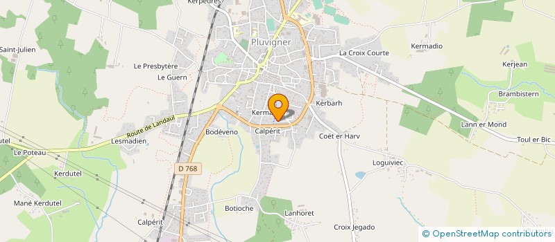 localisation de l'entreprise B&J  PLUVIGNER