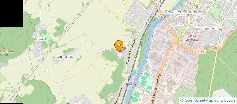 localisation de l'entreprise B.J.A.F.  JAUX