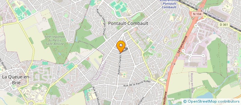 localisation de l'entreprise B.J.B.  PONTAULT-COMBAULT