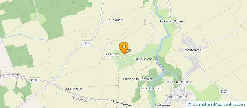 localisation de l'entreprise B.J.B.T.P.  LOUANS