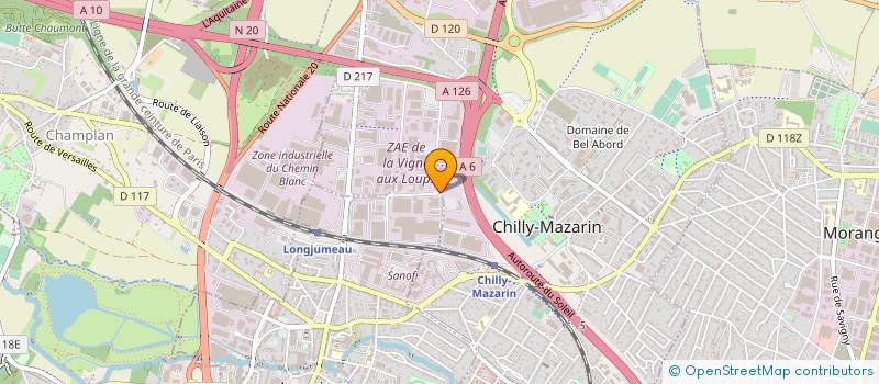 localisation de l'entreprise B.J BOIS à CHILLY-MAZARIN