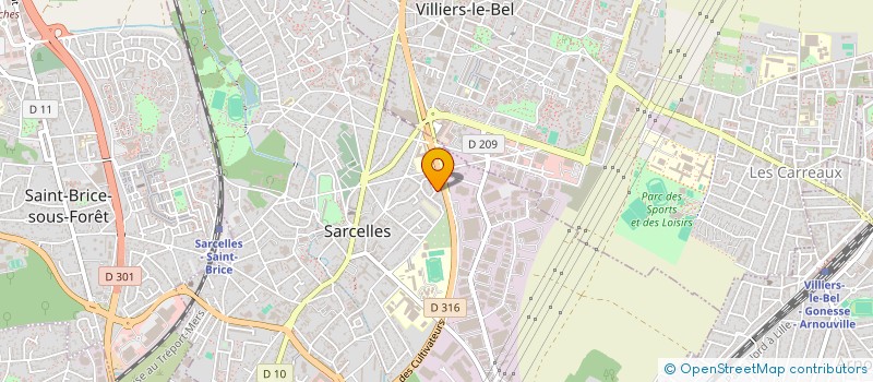 localisation de l'entreprise B J BRILLE  SARCELLES