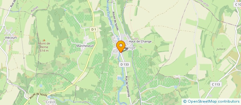 localisation de l'entreprise B.J.C.A.  CHANGE