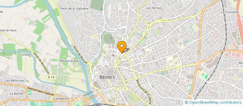 localisation de l'entreprise B.J. CONSTRUCTION  BEZIERS