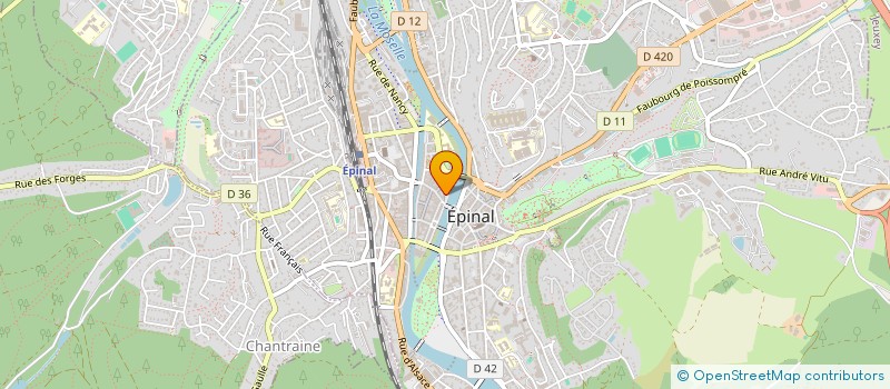 localisation de l'entreprise B.J.F.B.  EPINAL